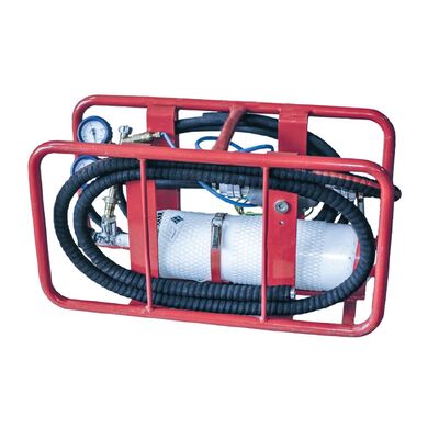 Notfallumfüllpumpe Druckluft-Doppelmembranpumpe inkl. Saug und Druckschlauch, Druckminderer, und Erdungskabel