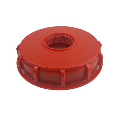 Schraubkappe, rot für IBC Container DN150 mit Innengewinde G2", passend für Fassverschraubungen